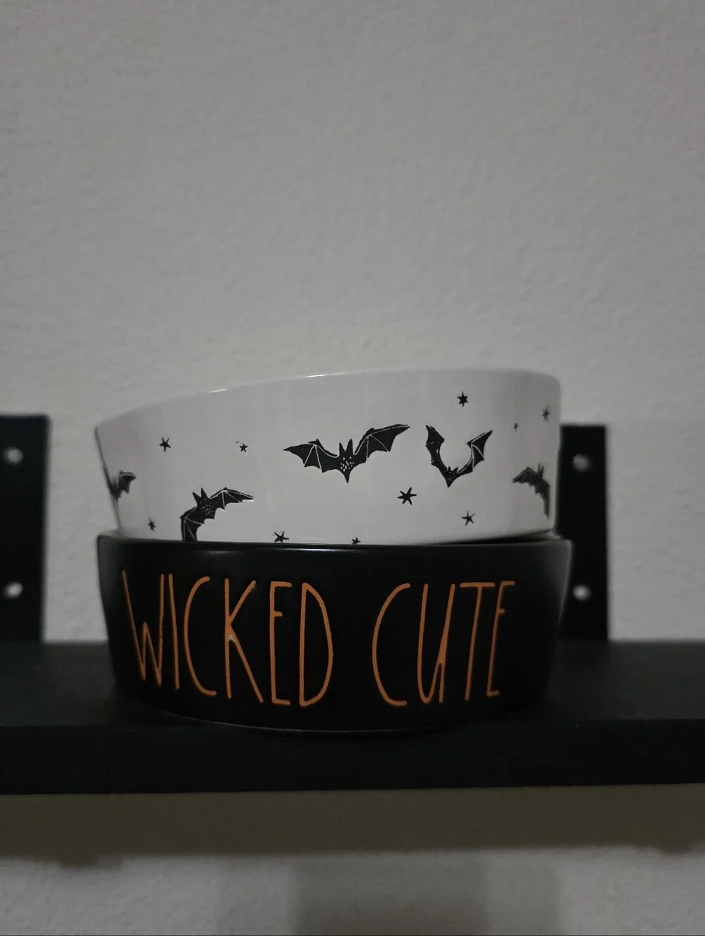 Rae Dunn Pet Bowls Rae Dunn Halloween Pet Cat Dog Bowl Trick Or Treat Wicked Cut